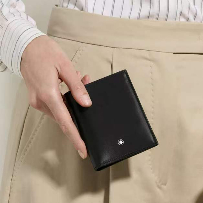 montblanc meisterstück leather compact wallet #221322